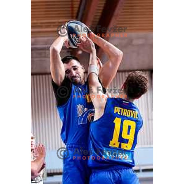 of Perspektiva Ilirija in action during OTP Bank League 2025/2026 basketball match between Perspektiva Ilirija and Sencur GGD in Jezica Hall, Ljubljana, Slovenia on October 28, 2025