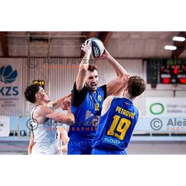 of Perspektiva Ilirija in action during OTP Bank League 2025/2026 basketball match between Perspektiva Ilirija and Sencur GGD in Jezica Hall, Ljubljana, Slovenia on October 28, 2025