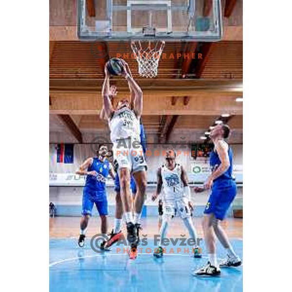 of Perspektiva Ilirija in action during OTP Bank League 2025/2026 basketball match between Perspektiva Ilirija and Sencur GGD in Jezica Hall, Ljubljana, Slovenia on October 28, 2025