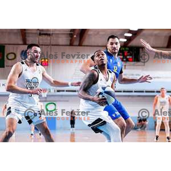 of Perspektiva Ilirija in action during OTP Bank League 2025/2026 basketball match between Perspektiva Ilirija and Sencur GGD in Jezica Hall, Ljubljana, Slovenia on October 28, 2025