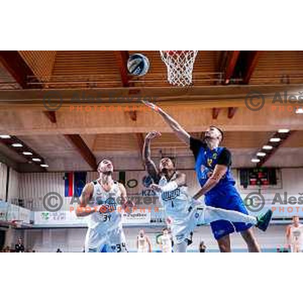 of Perspektiva Ilirija in action during OTP Bank League 2025/2026 basketball match between Perspektiva Ilirija and Sencur GGD in Jezica Hall, Ljubljana, Slovenia on October 28, 2025