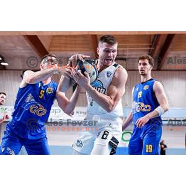 of Perspektiva Ilirija in action during OTP Bank League 2025/2026 basketball match between Perspektiva Ilirija and Sencur GGD in Jezica Hall, Ljubljana, Slovenia on October 28, 2025