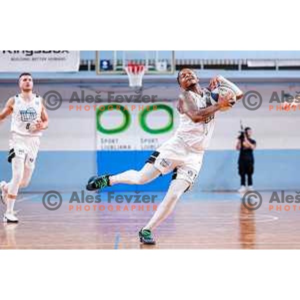 of Perspektiva Ilirija in action during OTP Bank League 2025/2026 basketball match between Perspektiva Ilirija and Sencur GGD in Jezica Hall, Ljubljana, Slovenia on October 28, 2025
