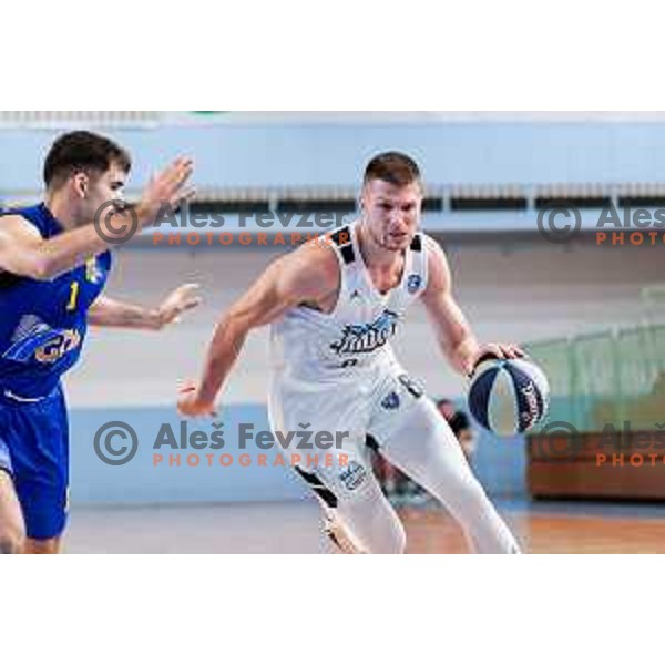 in action during OTP Bank League 2025/2026 basketball match between Perspektiva Ilirija and Sencur GGD in Jezica Hall, Ljubljana, Slovenia on October 28, 2025