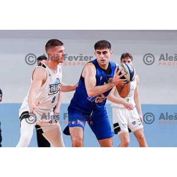 in action during OTP Bank League 2025/2026 basketball match between Perspektiva Ilirija and Sencur GGD in Jezica Hall, Ljubljana, Slovenia on October 28, 2025
