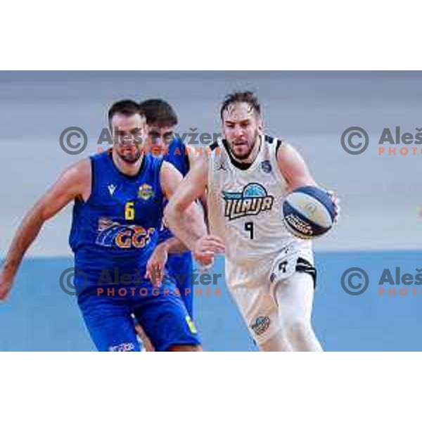 in action during OTP Bank League 2025/2026 basketball match between Perspektiva Ilirija and Sencur GGD in Jezica Hall, Ljubljana, Slovenia on October 28, 2025