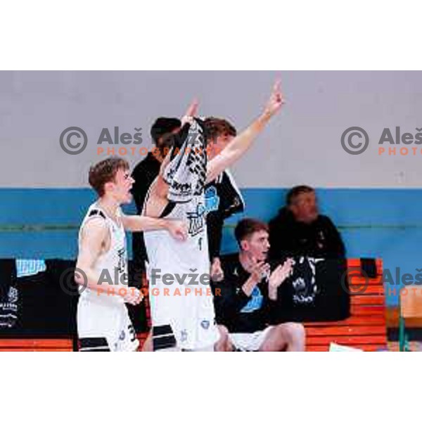 in action during OTP Bank League 2025/2026 basketball match between Perspektiva Ilirija and Sencur GGD in Jezica Hall, Ljubljana, Slovenia on October 28, 2025