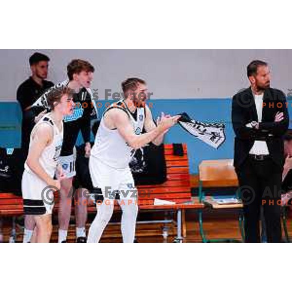 in action during OTP Bank League 2025/2026 basketball match between Perspektiva Ilirija and Sencur GGD in Jezica Hall, Ljubljana, Slovenia on October 28, 2025