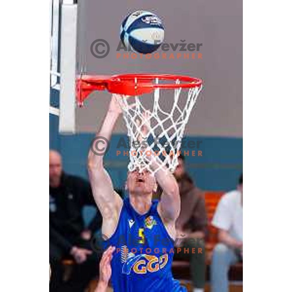 in action during OTP Bank League 2025/2026 basketball match between Perspektiva Ilirija and Sencur GGD in Jezica Hall, Ljubljana, Slovenia on October 28, 2025