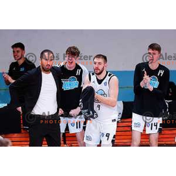 in action during OTP Bank League 2025/2026 basketball match between Perspektiva Ilirija and Sencur GGD in Jezica Hall, Ljubljana, Slovenia on October 28, 2025