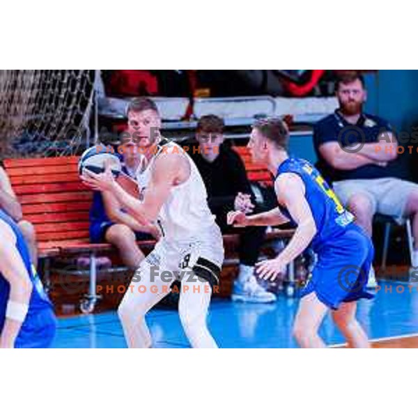 in action during OTP Bank League 2025/2026 basketball match between Perspektiva Ilirija and Sencur GGD in Jezica Hall, Ljubljana, Slovenia on October 28, 2025