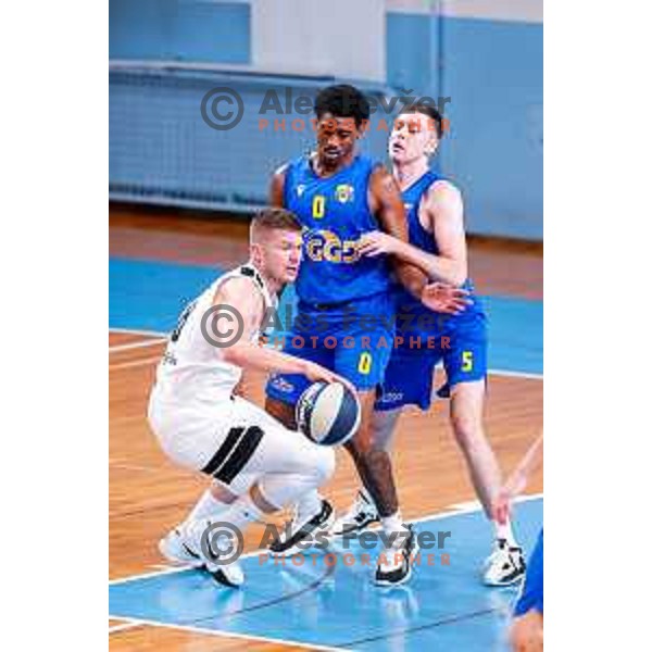 in action during OTP Bank League 2025/2026 basketball match between Perspektiva Ilirija and Sencur GGD in Jezica Hall, Ljubljana, Slovenia on October 28, 2025