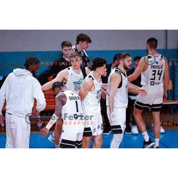 in action during OTP Bank League 2025/2026 basketball match between Perspektiva Ilirija and Sencur GGD in Jezica Hall, Ljubljana, Slovenia on October 28, 2025