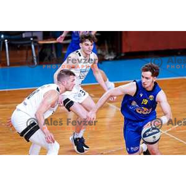 in action during OTP Bank League 2025/2026 basketball match between Perspektiva Ilirija and Sencur GGD in Jezica Hall, Ljubljana, Slovenia on October 28, 2025