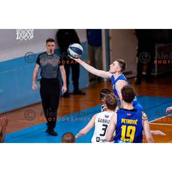 in action during OTP Bank League 2025/2026 basketball match between Perspektiva Ilirija and Sencur GGD in Jezica Hall, Ljubljana, Slovenia on October 28, 2025