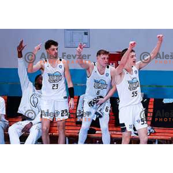in action during OTP Bank League 2025/2026 basketball match between Perspektiva Ilirija and Sencur GGD in Jezica Hall, Ljubljana, Slovenia on October 28, 2025