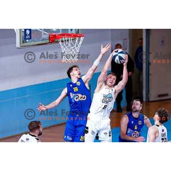 in action during OTP Bank League 2025/2026 basketball match between Perspektiva Ilirija and Sencur GGD in Jezica Hall, Ljubljana, Slovenia on October 28, 2025