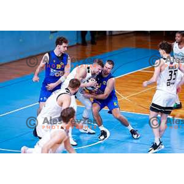 in action during OTP Bank League 2025/2026 basketball match between Perspektiva Ilirija and Sencur GGD in Jezica Hall, Ljubljana, Slovenia on October 28, 2025
