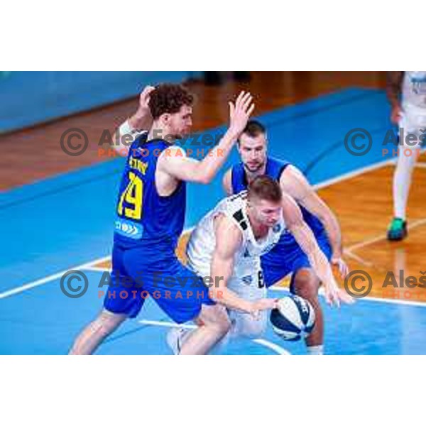 in action during OTP Bank League 2025/2026 basketball match between Perspektiva Ilirija and Sencur GGD in Jezica Hall, Ljubljana, Slovenia on October 28, 2025