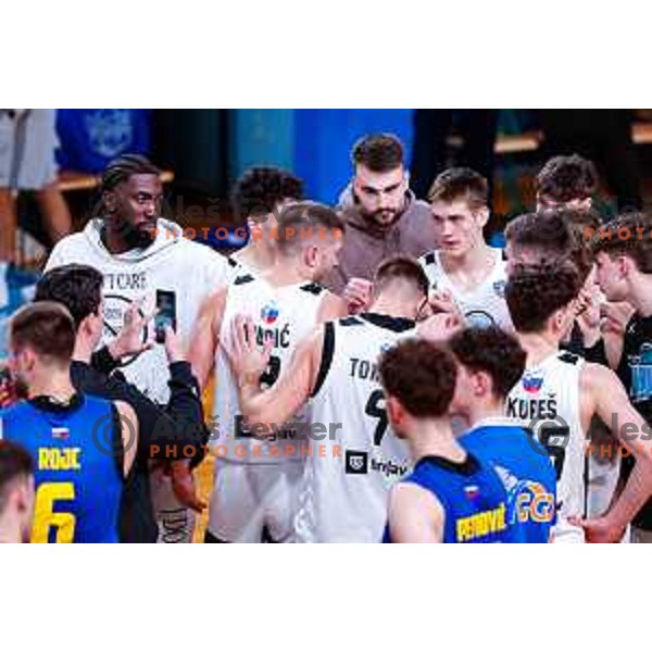 in action during OTP Bank League 2025/2026 basketball match between Perspektiva Ilirija and Sencur GGD in Jezica Hall, Ljubljana, Slovenia on October 28, 2025