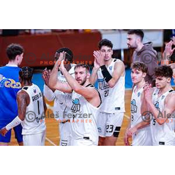 in action during OTP Bank League 2025/2026 basketball match between Perspektiva Ilirija and Sencur GGD in Jezica Hall, Ljubljana, Slovenia on October 28, 2025