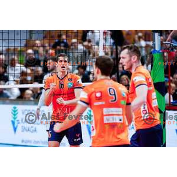 in action during CEV Champions Leauge 2026 Men Early round match between ACH Volley (SLO) and Orion Doetinchem (NED) in Tivoli Hall, Ljubljana, Slovenia on October 30, 2025