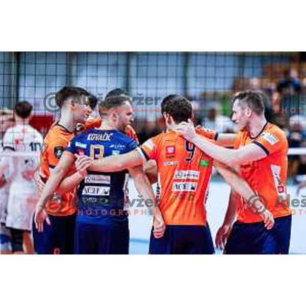 in action during CEV Champions Leauge 2026 Men Early round match between ACH Volley (SLO) and Orion Doetinchem (NED) in Tivoli Hall, Ljubljana, Slovenia on October 30, 2025