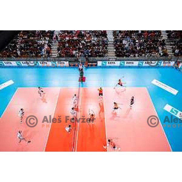 in action during CEV Champions Leauge 2026 Men Early round match between ACH Volley (SLO) and Orion Doetinchem (NED) in Tivoli Hall, Ljubljana, Slovenia on October 30, 2025