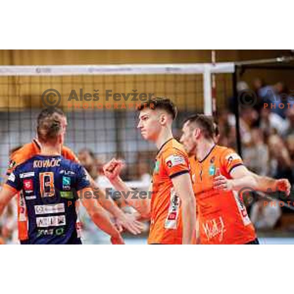 in action during CEV Champions Leauge 2026 Men Early round match between ACH Volley (SLO) and Orion Doetinchem (NED) in Tivoli Hall, Ljubljana, Slovenia on October 30, 2025