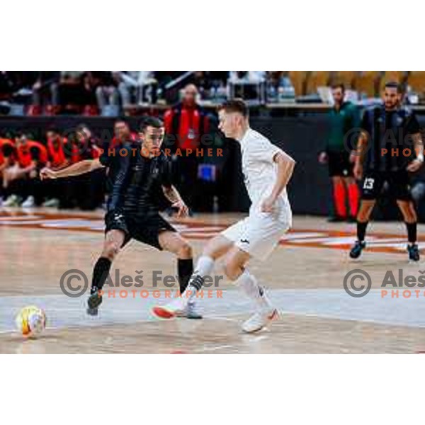 in action during UEFA Futsal Champions League match between Siliko (SLO) and Forca (MKD) in Kodeljevo Hall, Ljubljana, Slovenia on October 30, 2025