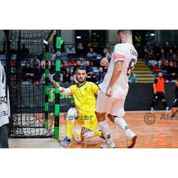 Tod Ciuha in action during UEFA Futsal Champions League match between Siliko (SLO) and Forca (MKD) in Kodeljevo Hall, Ljubljana, Slovenia on October 30, 2025