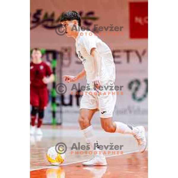 Ziga Frank of Siliko Vrhnika in action during UEFA Futsal Champions League match between Siliko (SLO) and Forca (MKD) in Kodeljevo Hall, Ljubljana, Slovenia on October 30, 2025
