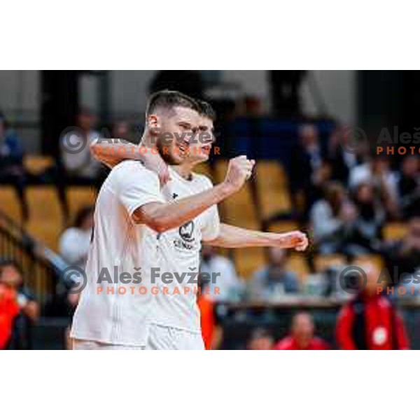 Tod Ciuha of Siliko celebrates a goal during UEFA Futsal Champions League match between Siliko (SLO) and Forca (MKD) in Kodeljevo Hall, Ljubljana, Slovenia on October 30, 2025