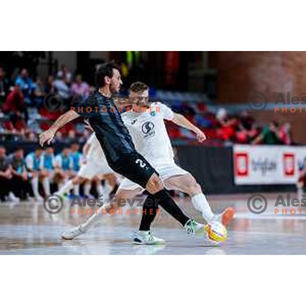 in action during UEFA Futsal Champions League match between Siliko (SLO) and Forca (MKD) in Kodeljevo Hall, Ljubljana, Slovenia on October 30, 2025