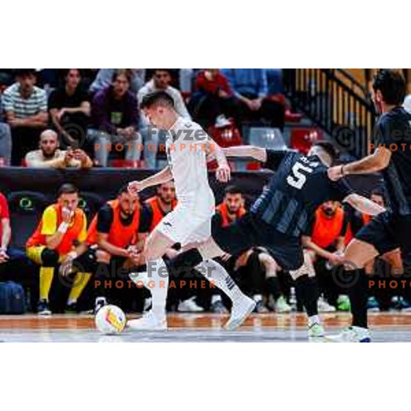 in action during UEFA Futsal Champions League match between Siliko (SLO) and Forca (MKD) in Kodeljevo Hall, Ljubljana, Slovenia on October 30, 2025