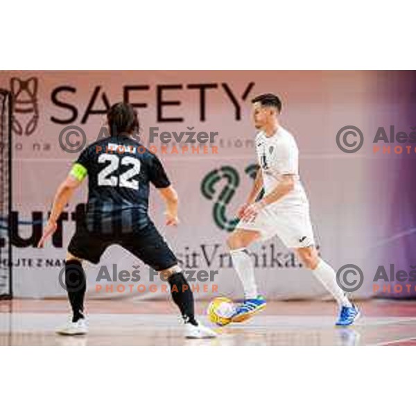 in action during UEFA Futsal Champions League match between Siliko (SLO) and Forca (MKD) in Kodeljevo Hall, Ljubljana, Slovenia on October 30, 2025