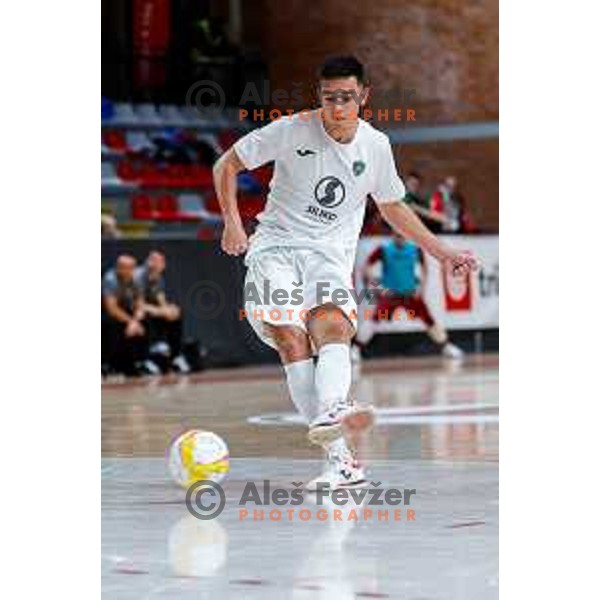 in action during UEFA Futsal Champions League match between Siliko (SLO) and Forca (MKD) in Kodeljevo Hall, Ljubljana, Slovenia on October 30, 2025