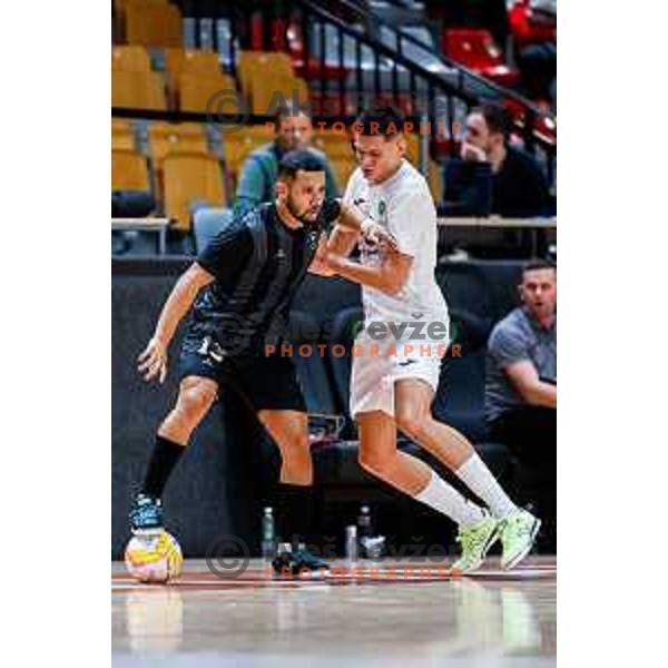 in action during UEFA Futsal Champions League match between Siliko (SLO) and Forca (MKD) in Kodeljevo Hall, Ljubljana, Slovenia on October 30, 2025