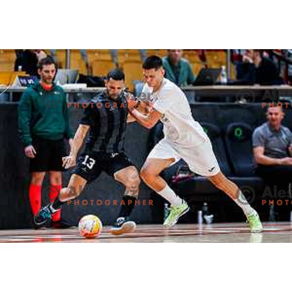 in action during UEFA Futsal Champions League match between Siliko (SLO) and Forca (MKD) in Kodeljevo Hall, Ljubljana, Slovenia on October 30, 2025