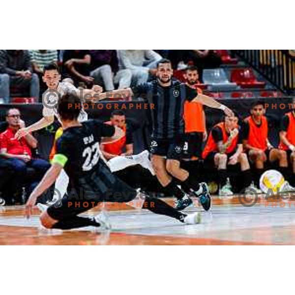 in action during UEFA Futsal Champions League match between Siliko (SLO) and Forca (MKD) in Kodeljevo Hall, Ljubljana, Slovenia on October 30, 2025
