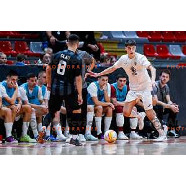 in action during UEFA Futsal Champions League match between Siliko (SLO) and Forca (MKD) in Kodeljevo Hall, Ljubljana, Slovenia on October 30, 2025