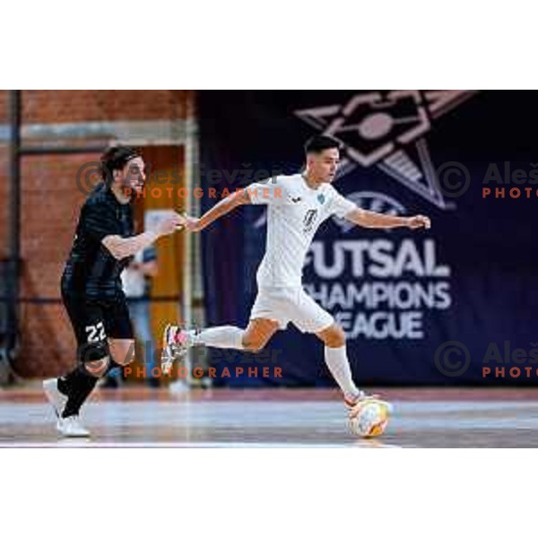 in action during UEFA Futsal Champions League match between Siliko (SLO) and Forca (MKD) in Kodeljevo Hall, Ljubljana, Slovenia on October 30, 2025