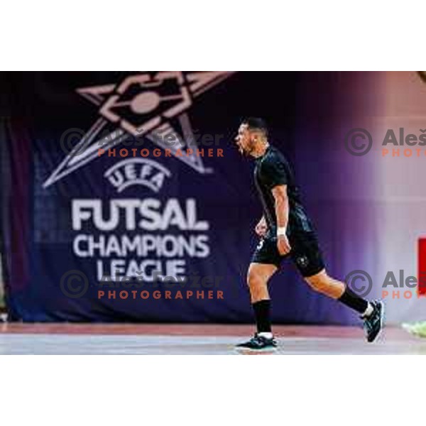 in action during UEFA Futsal Champions League match between Siliko (SLO) and Forca (MKD) in Kodeljevo Hall, Ljubljana, Slovenia on October 30, 2025