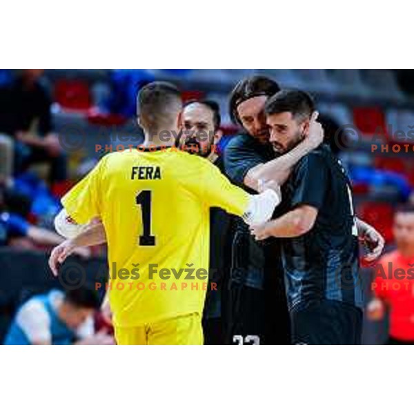 in action during UEFA Futsal Champions League match between Siliko (SLO) and Forca (MKD) in Kodeljevo Hall, Ljubljana, Slovenia on October 30, 2025