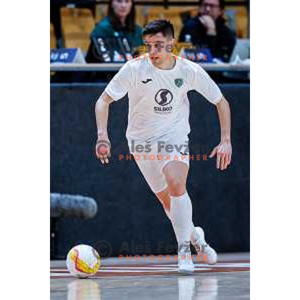 in action during UEFA Futsal Champions League match between Siliko (SLO) and Forca (MKD) in Kodeljevo Hall, Ljubljana, Slovenia on October 30, 2025