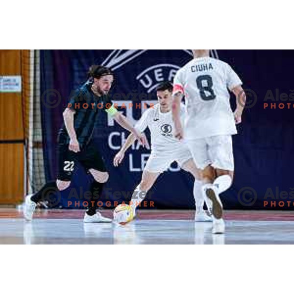 in action during UEFA Futsal Champions League match between Siliko (SLO) and Forca (MKD) in Kodeljevo Hall, Ljubljana, Slovenia on October 30, 2025