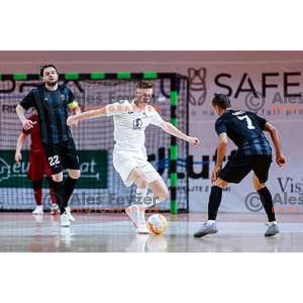Jure Suban in action during UEFA Futsal Champions League match between Siliko (SLO) and Forca (MKD) in Kodeljevo Hall, Ljubljana, Slovenia on October 30, 2025