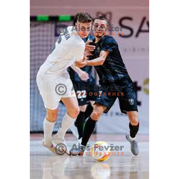 Jure Suban in action during UEFA Futsal Champions League match between Siliko (SLO) and Forca (MKD) in Kodeljevo Hall, Ljubljana, Slovenia on October 30, 2025
