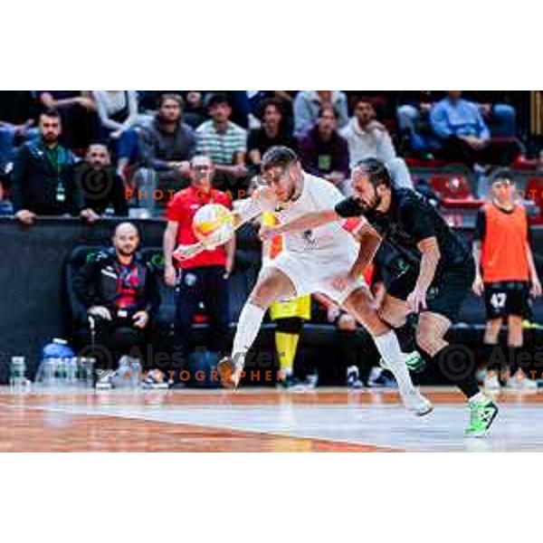 Tod Ciuha in action during UEFA Futsal Champions League match between Siliko (SLO) and Forca (MKD) in Kodeljevo Hall, Ljubljana, Slovenia on October 30, 2025