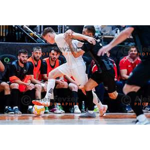 Jure Suban in action during UEFA Futsal Champions League match between Siliko (SLO) and Forca (MKD) in Kodeljevo Hall, Ljubljana, Slovenia on October 30, 2025